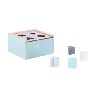 Jipy wooden shape sorter purple-blue