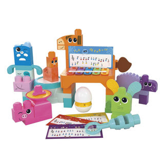 Mattel mega blocki muzyczny zespół zwierzęcy 40 sztuk
