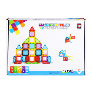 Science magnetic tiles - 45 pieces 6.5 cm