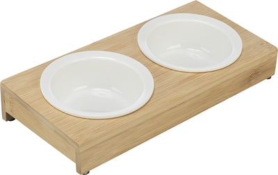 Trixie Food Bucket Water Bowl-sett keramisk bambus