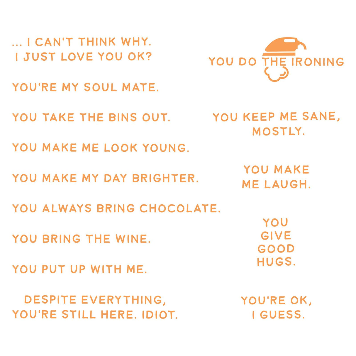 Tonic Studios • I Love You Because Stamp Set