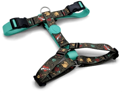 MORSO DOG HARNESS H-Her Recycled Ink Tank Green