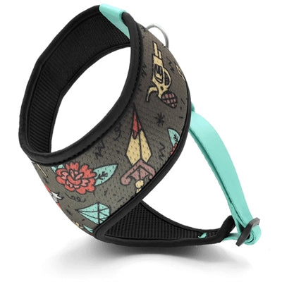 MORSO DOG HARNESS BORGE MESH RECYCLED INK TANK GROY