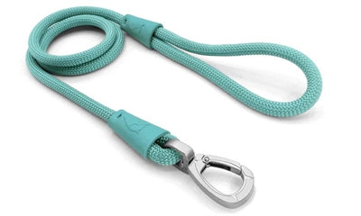 Morso dog leash regular rope recycled aquamarine blue