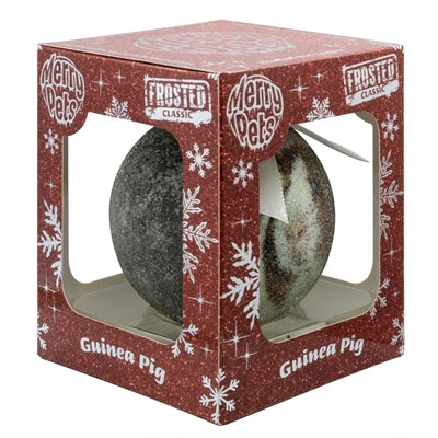 Plenty gifts Kerstbal frosted cavia zilver