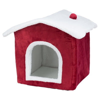 Trixie Xmas cat bed house red white