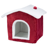 Trixie Xmas cat bed house red white