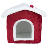 Trixie Xmas cat bed house red white