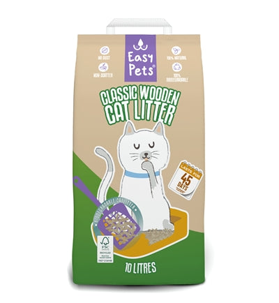 EASYPETS Biodegradable wood pellets cat litter