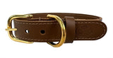 Sazzz Collar Dog Braveheart Leather Saddle Brown