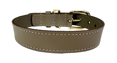 Chien de col sazzz braveheart en cuir taupe