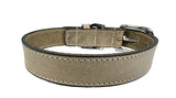 Chien de col sazzz nomade vintage en cuir beige