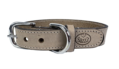 Chien de col sazzz nomade vintage en cuir beige