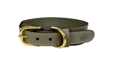 Chien de collier sazzz pionnier en cuir taupe