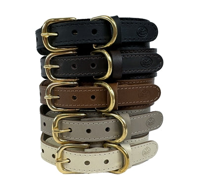 Chiens de collier sazzz en cuir pionnier brun foncé