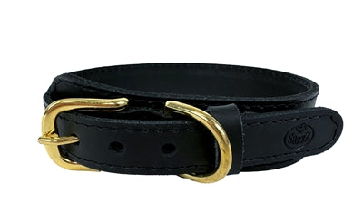 Chiens de collier sazzz en cuir pionnier noir