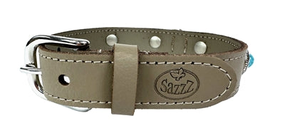 Sazzz Collar Dog Adventure Stone Leather Taupe