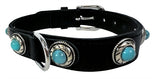 SAZZZ Collar Dog Adventure Stone Le cuir noir