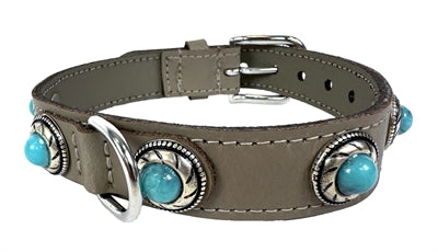 SAZZZ Collar Dog Adventure Stone Leather Taupe