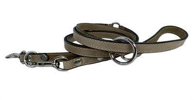 Sazzz Dog Belt sin intrépido beige de cuero ajustable vintage