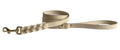 Sazzz Dog Belt Passion Braided Leather Creme