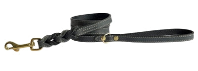 Sazzz chien ceinture passion tressée en cuir noir