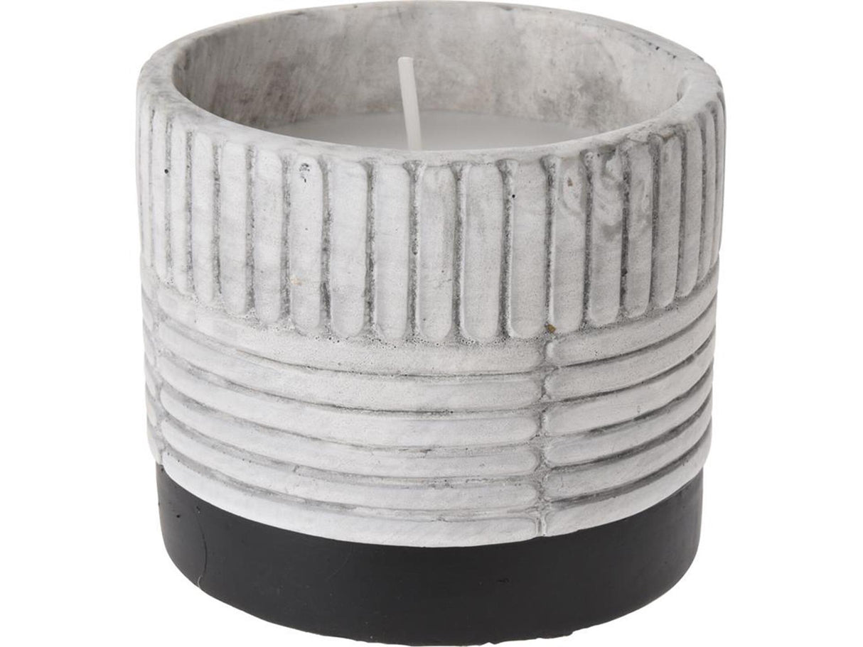 Pro garden citronella candle in gray ceramic pot