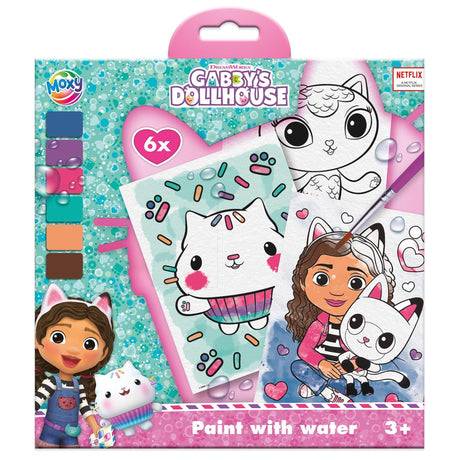 Creative craft group painting with water Gabby's dollhouse, 7 parts.