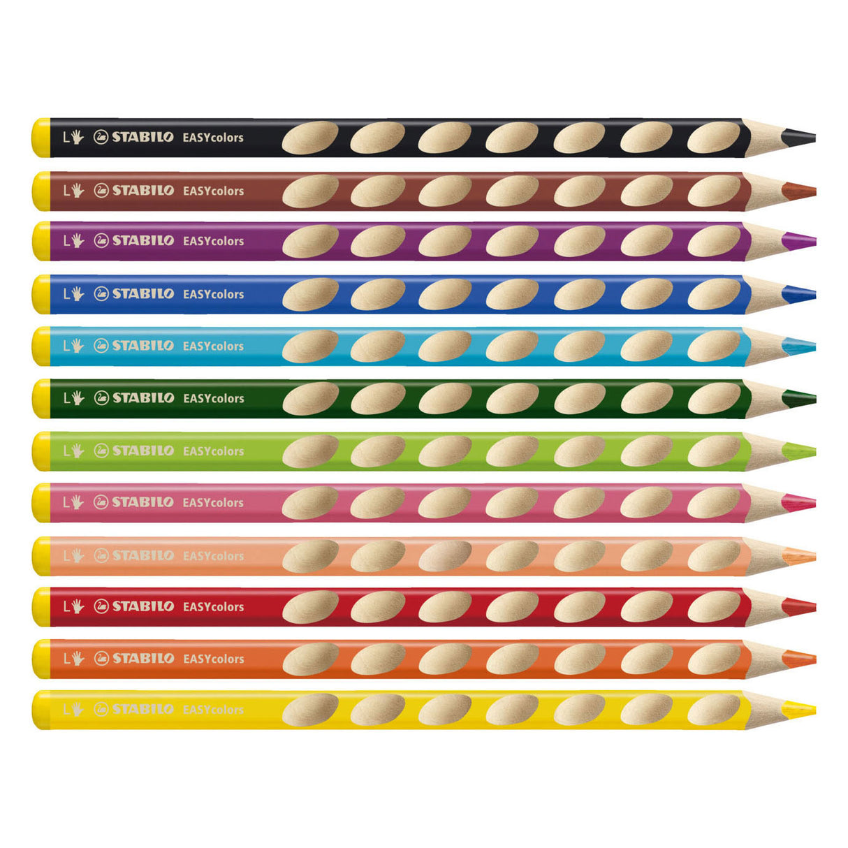 Stabilo Easycolors colored pencils left -handed 12 pcs. + pencil sharpener