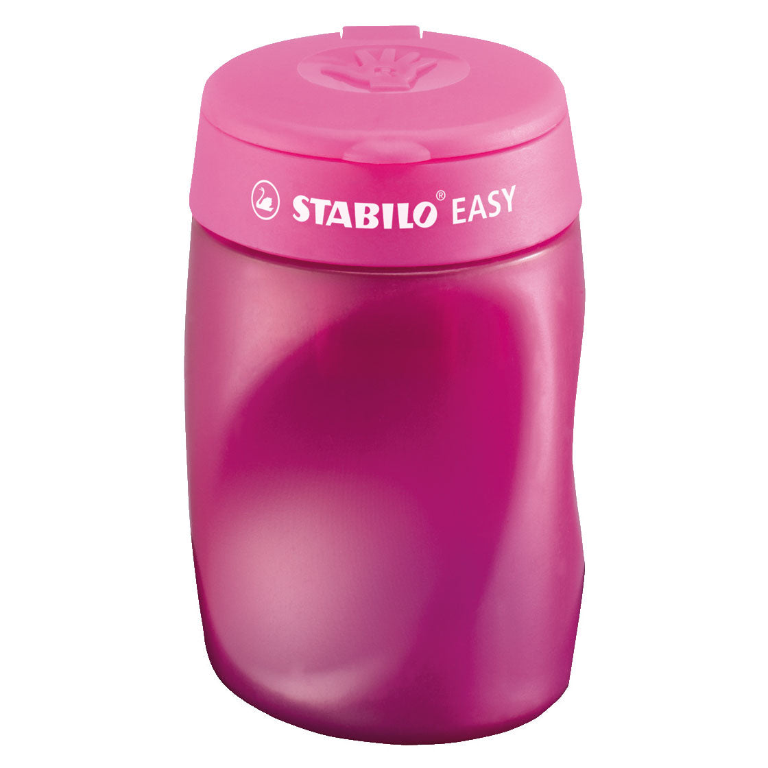 Stabilo Easysharpener 3 in 1 pencil grinder on the right pink