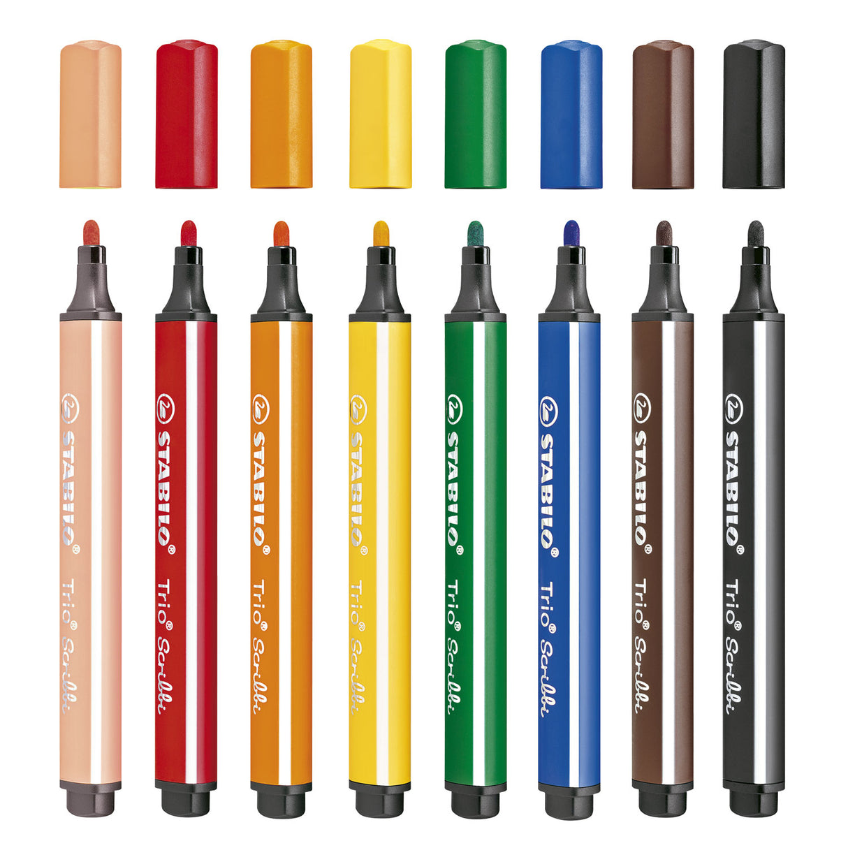 Stabilo Trio Scribbi Felt -tip Pens, 8 ..