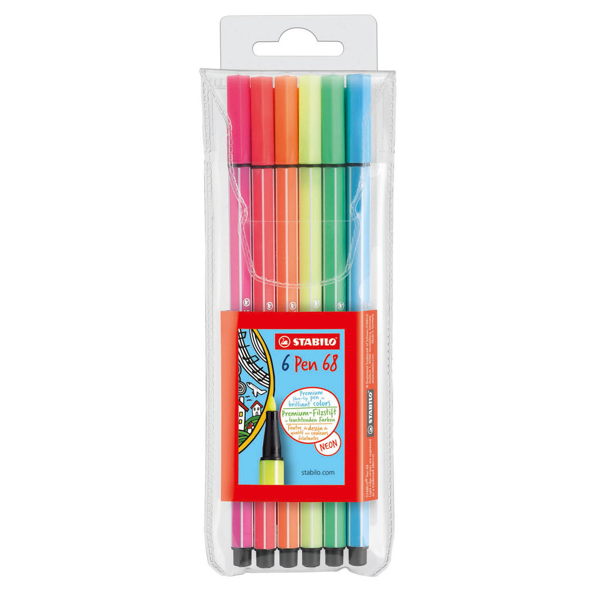 Stabolo Pen 68 6 Colori fluorescenti