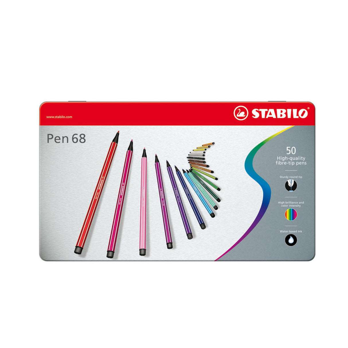 Stabilo Pen 68 in Metalen Doos, 50st.