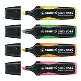 Stabilo textový popisovač 6070 4 zelený nálitek 2-5mm zelená, žlutá, oranžová, růžová