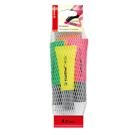 Stabilo neon - highlighter - set om 4 delar