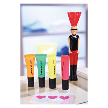 Stabilo neon - highlighter - set om 4 delar