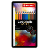 Stabilo carbothello - limetková pastelová tužka - kov sada 12 ks.