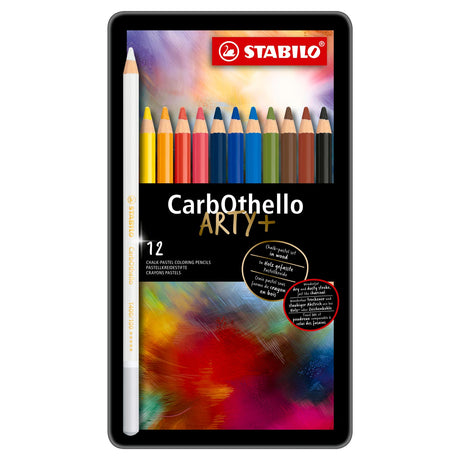 Stabilo Carbothello - chalk pastel pencils - metal case 12 pcs.
