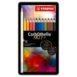 Stabilo Carbothello metal box colored pencils, 12st.