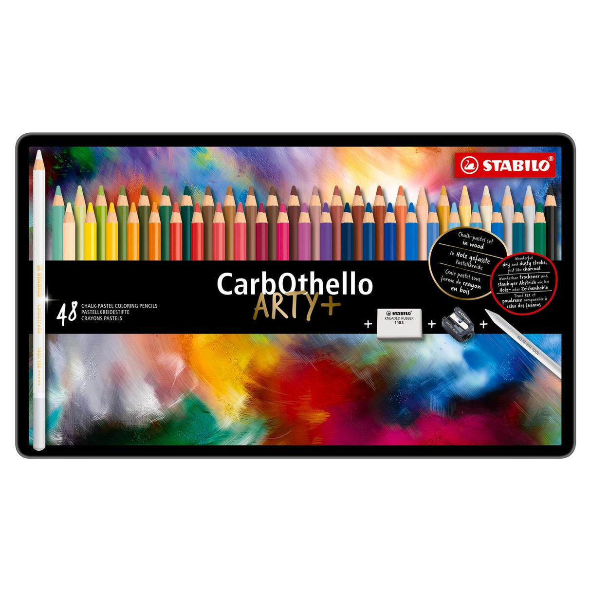 Stabilo Carbothello metal box colored pencils, 48st.