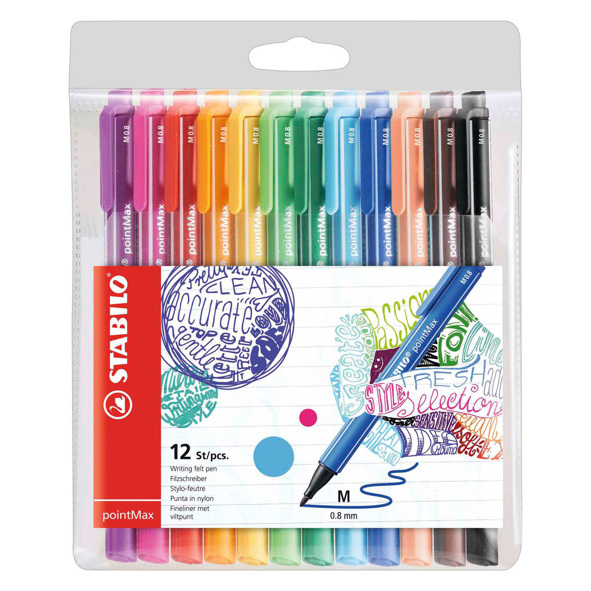 Stabilo Pointmax gefillt -tip Pens, 12st.