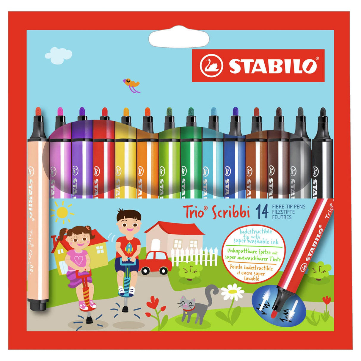 Stalo trio Scribbi Felt -tip Pens, 14st.