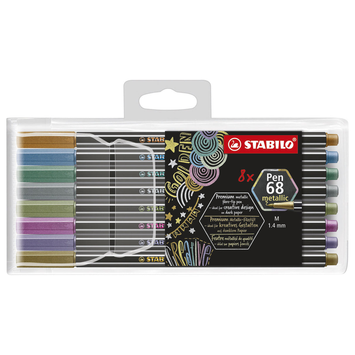 Stabilo Pen 68 Metallic Felt -Tip Stifte, 8st.