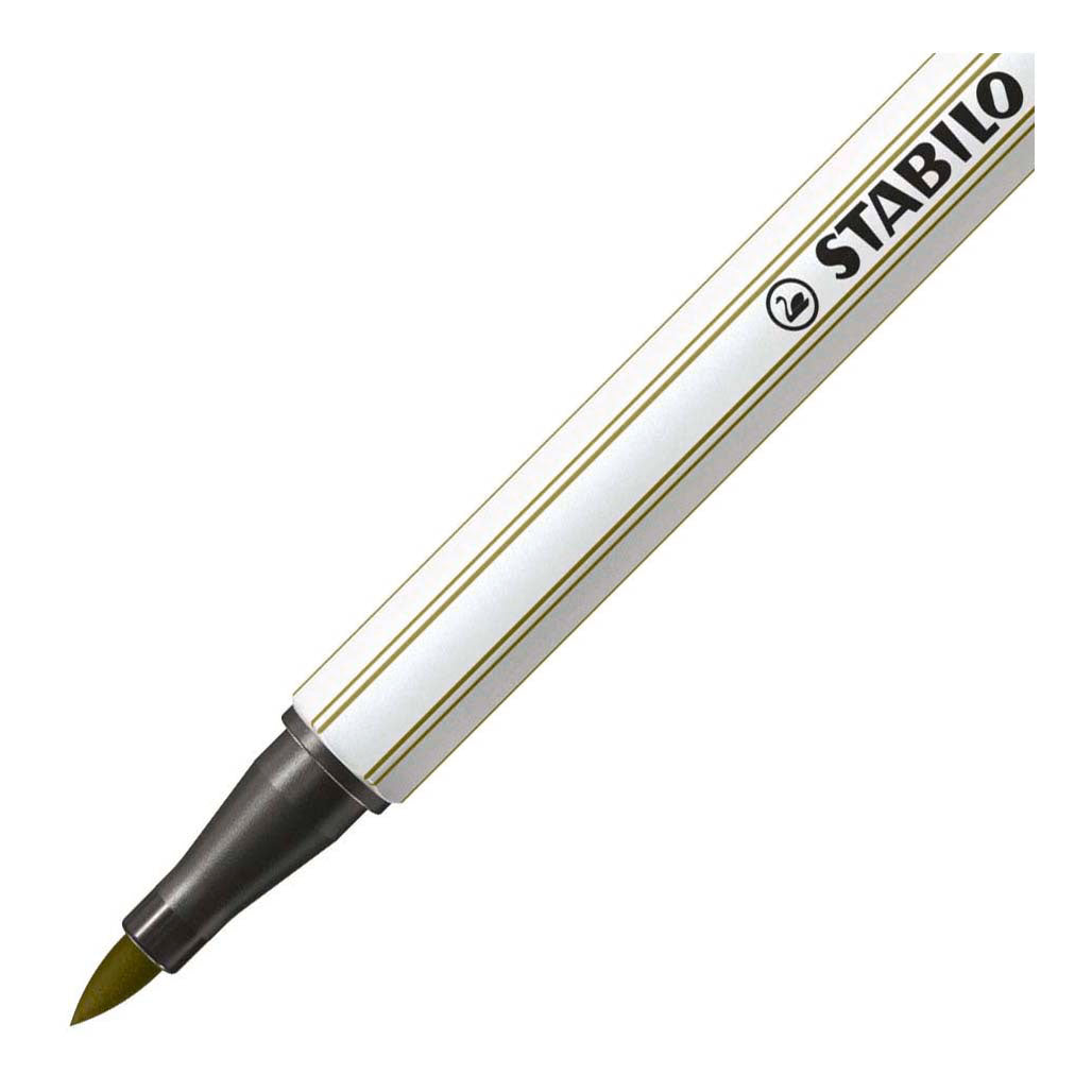 Stabilo Pen 68 Brush 37 Mud Green