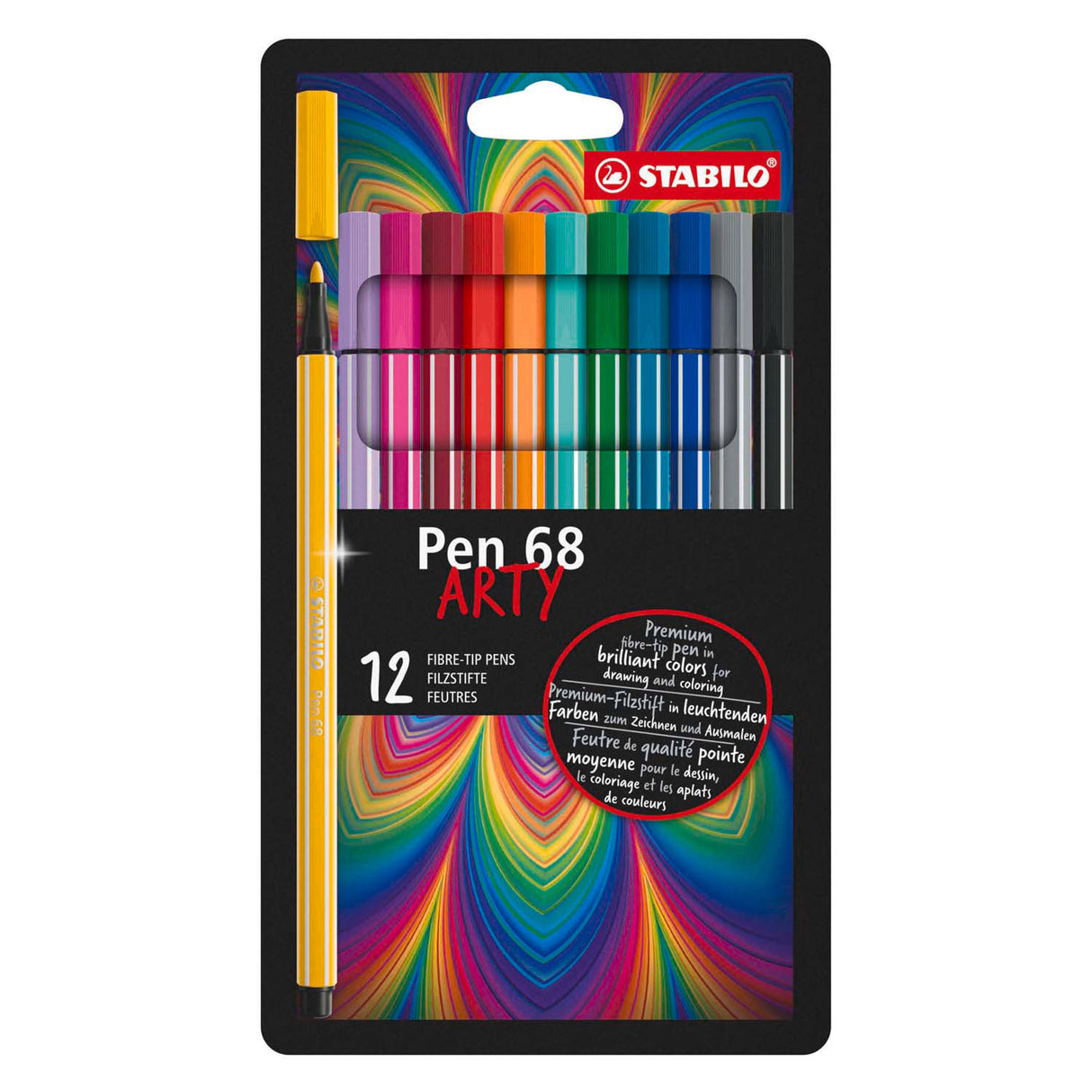 Stabilo Pen 68 Felt -Tip Pens Arty, 12..