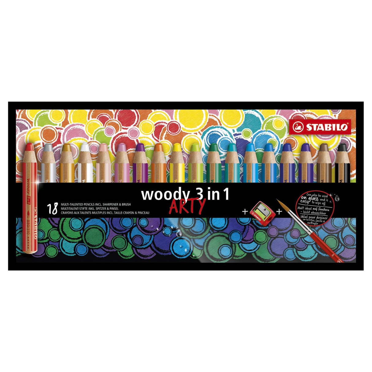 Lápices de color arty stabilo Woody 18 colores + lápiz más triunfador