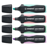 Stabilo Green Boss Pastel Marking marker set with 4 pieces