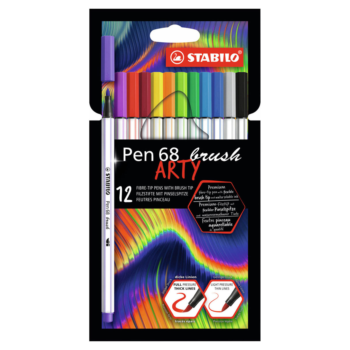 Stabilo Pen 68 Brush Arty Felt -Tip Flovira