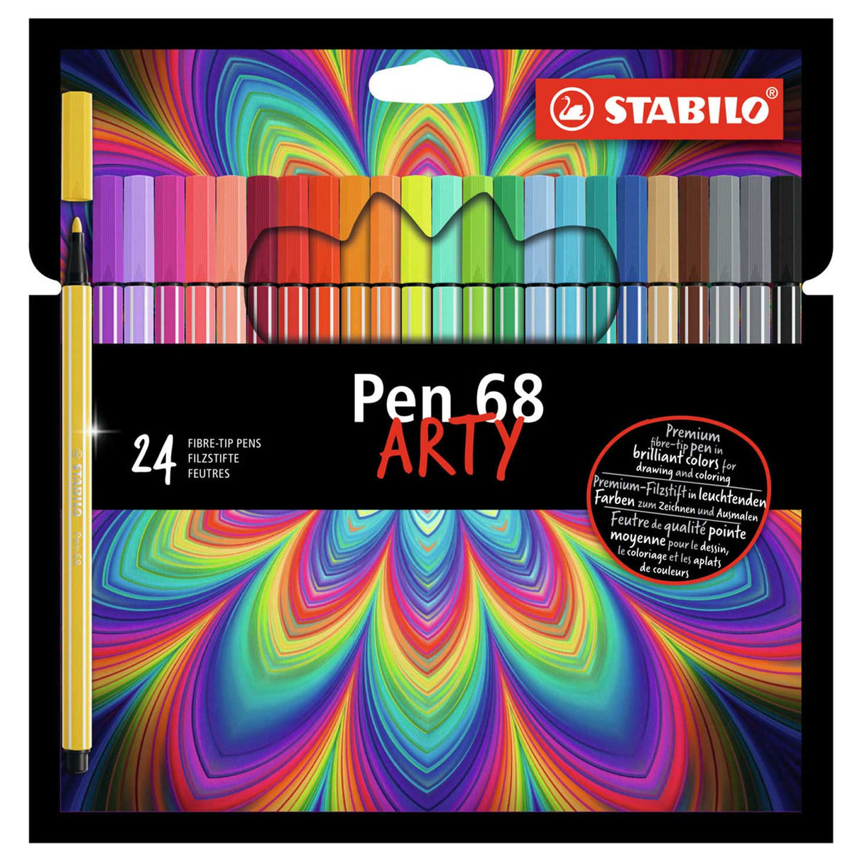 Stabilo Pen 68 Arty Felt -Tip PENS 24 stycken