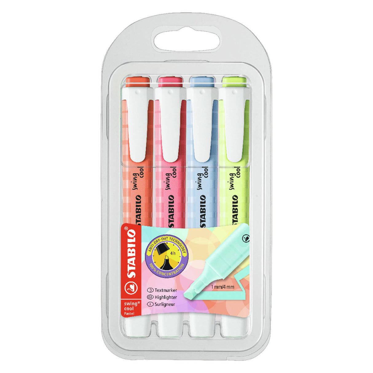 Stabilo Swing Cool Pastel Markers, 4st.